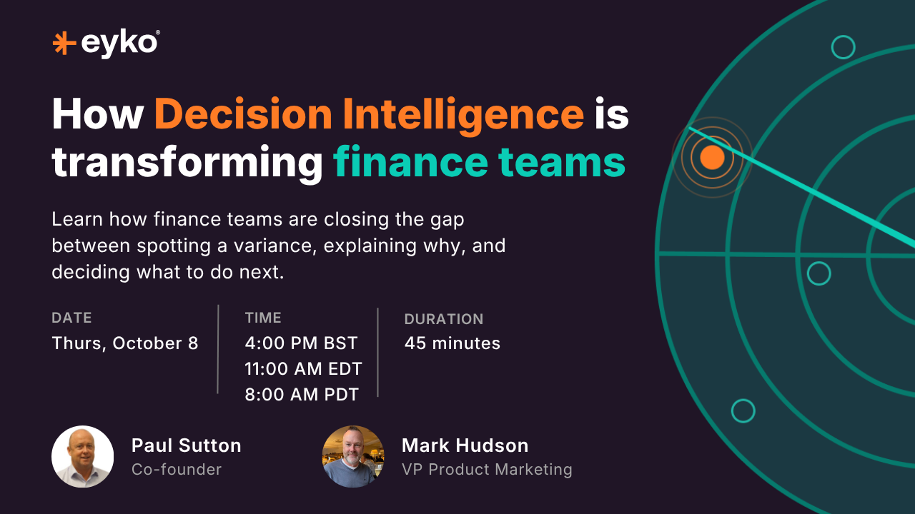 How Decision Intelligence is transforming finance teams webinar cover