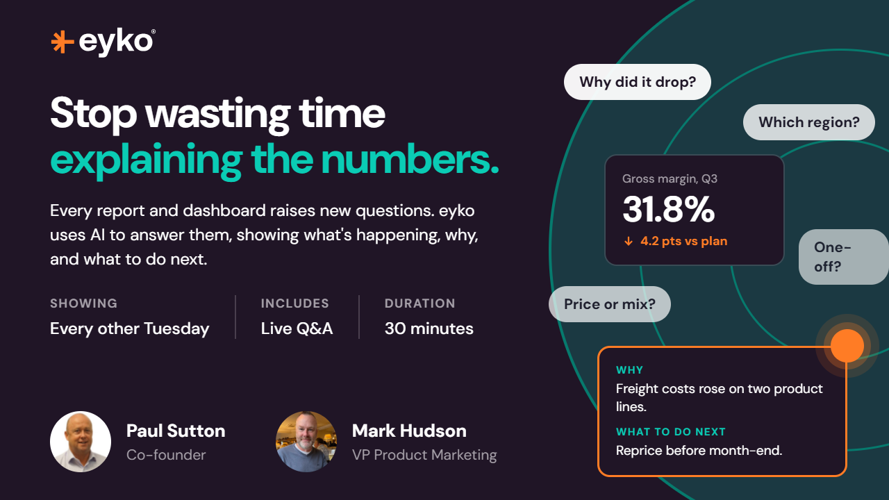 Stop wasting time explaining the numbers webinar series cover
